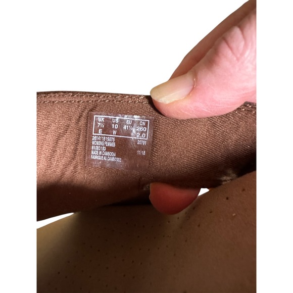 Clarks Lynette Trudie Mahogany‎ Leather Wedge - NWOT - Size 10.5 W - Picture 7 of 7